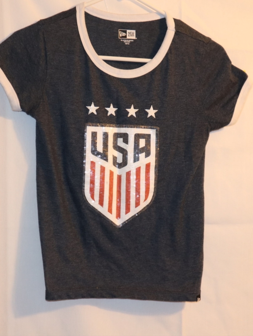 USA Soccer World Cup Olympics Tee Shirt Super Soft Size Girls 10/12 - Picture 3 of 7